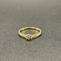 Ladies 18ct Yellow Gold Natural Diamond Ring