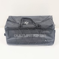 Culture Kings Duffle Bag Elite Black Silver Gym Travel Sports Bag