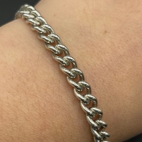 Ladies 925 Sterling Silver Curb Link Bracelet