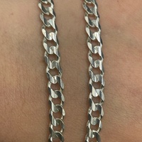 Mens 925 Sterling Silver Curb Link Necklace