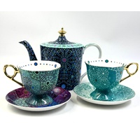 T2 Blue Moroccan Tea For Two Set Teapot and Cups Gift Set