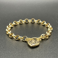 Ladies 9ct Yellow Gold Belcher Link Bracelet