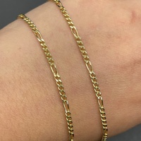 Unisex 14ct Yellow Gold Figaro Link Necklace