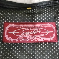 RJays Sapphire XS Ladies Motorcycle Jacket Black White Pink Leather