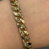 Mens 18ct Yellow Gold Miami Cuban Link Bracelet