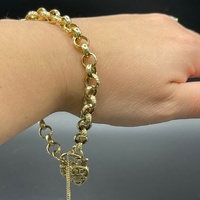 Ladies 9ct Yellow Gold Belcher Link Bracelet