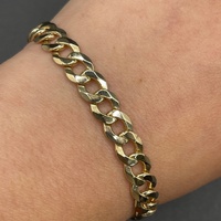 Mens 9ct Yellow Gold Curb Link Bracelet