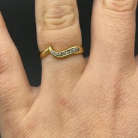 Ladies 18ct Yellow Gold Natural Diamond Enhancer Ring