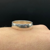 Mens 925 Sterling Silver Plain Band Ring