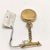 Divine Classic Gold Nurse Fob Watch 15 Pulsations White Dial with Chain Unisex