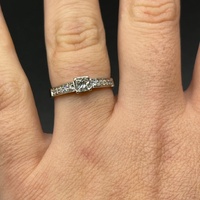 Ladies 18ct White Gold Natural Diamond Ring