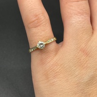 Ladies 14ct Yellow Gold Natural Diamond Ring