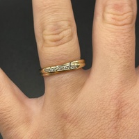 Ladies 9ct Yellow Gold Natural Diamond Ring