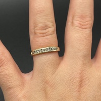 Ladies 9ct Yellow Gold Natural Diamond Band Ring