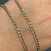 Unisex 10ct Yellow Gold Curb Link Necklace