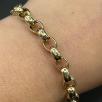 Ladies 9ct Yellow Gold Oval Belcher Link Bracelet