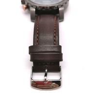 Fossil JR1419 Mens Chronograph Watch 50mm Grey Dial Brown Leather Band