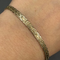 Unisex 9ct Yellow Gold Fancy Link Bracelet