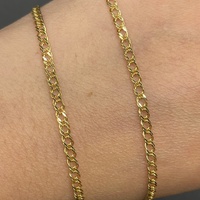 Ladies 9ct Yellow Gold Double Curb Link Necklace