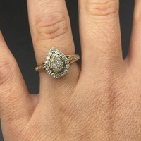 Ladies 9ct Yellow Gold Natural Diamond Cluster Ring