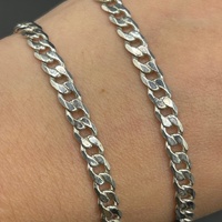 Unisex 925 Sterling Silver Curb Link Necklace