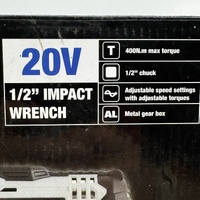 ToolPRO 573296 20V 1/2 Inch Impact Wrench Kit with 4.0Ah Battery and Charger