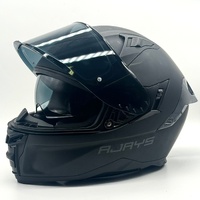 RJays FF910SV Denominator III Twin Visor Full Face Helmet Matte Black Size L