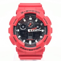 Casio G-Shock GA-100B-4ADR Analog Digital Resin Strap Mens Red Watch 200m WR