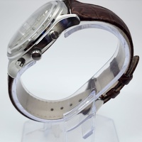 Fossil FS4738 Mens Chronograph Watch Brown Leather Quartz White Dial