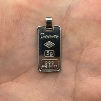 Unisex 925 Sterling Silver Capricorn Bar Pendant