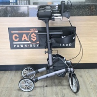 EquipMed Upright Rollator Walker with Forearm Rest Support HELRLTEQU5GA