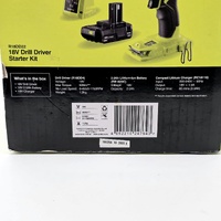 Ryobi 18V ONE+ Drill Driver Starter Kit R18DD22 with 2.0Ah Battery and Charger