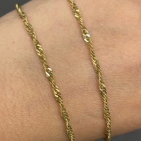 Ladies 18ct Yellow Gold Singapore Twist Link Necklace