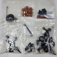 1:28 Scale RC Car Shells with Assorted Parts Lot 100+ Pcs Wheels Tools