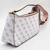GUESS Noelle Monogram Shoulder Bag Pink White KG787919