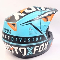 Fox V2 Vicious Army MX Helmet Aqua Orange XL 61-62cm Fiberglass Shell