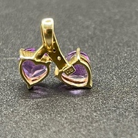 Ladies 9ct Yellow Gold Purple Gemstone Pendant