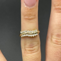 Ladies 18ct Yellow Gold Cubic Zirconia Ring