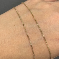 Ladies 9ct Yellow Gold Tight Curb Link Chain & 7 Lucky Rings Pendant