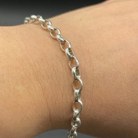 Ladies 925 Sterling Silver Belcher Link Bracelet