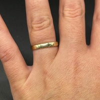 Unisex 10ct Yellow Gold Plain Wedding Band Ring