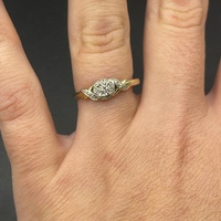 Ladies 9ct Yellow Gold Natural Diamond Cluster Ring