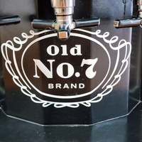 Jack Daniels Vintage 5 Bottle Barrel Liquor Dispenser Optic Wall Mount