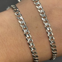 Unisex 925 Sterling Silver Curb Link Necklace