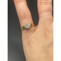 Ladies 18ct Yellow Gold 0.20ct Natural Diamond Ring 4.2 Grams