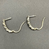 Ladies 9ct Yellow Gold Diamond & Sapphire Oval Hoop Earrings