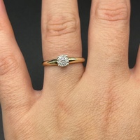 Ladies 9ct Yellow Gold Natural Diamond Ring