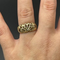Ladies 9ct Yellow Gold Filigree Ring