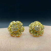 Ladies 22ct Yellow Gold Flower Stud Earrings