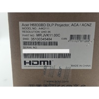 Acer H6830BD 4K UHD DLP Home Theatre Projector 4000 Lumens HDR